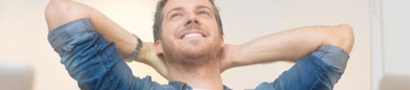 cofident man with hypnotherapy
