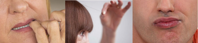 bruxism tooth grinding, hair pulling,nail biting